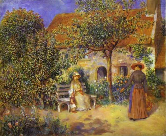 Pierre-Auguste Renoir Photo of painting Garden Scene in Britanny. china oil painting image